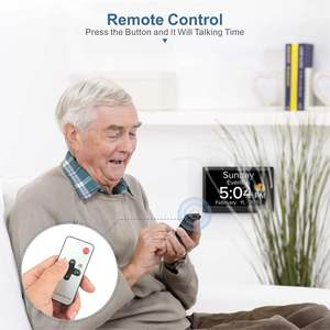 Horloge de bureau numérique moderne en plastique électronique de 10,1 pouces avec fonction de veille automatique, lecture vidéo, MP3, fonction de répétition - Product Image 2