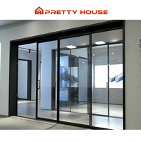 Portes coulissantes en aluminium à double vitrage à rupture de pont thermique, modernes et personnalisées, pour jardin et usage domestique, patio