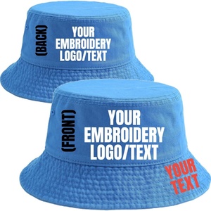 9 Unisex Adult <b>Summer</b> Bucket <b>Hat</b> Solid Color Cotton Cap with Custom Embroidery for Fishing Casual Daily Use <b>Men</b> & Women - Product Image 5