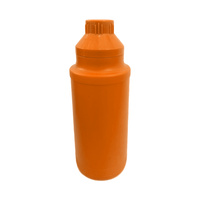 Bouteille en plastique liquide HDPE de 1 L avec poignée latérale, poignée ergonomique, conteneur pour eau chimique, couleur personnalisée, bouteille vide