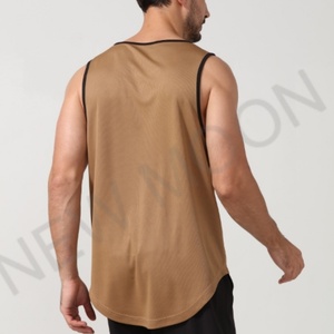 Chaleco de Running Personalizado de Color Sólido para Hombre, 100% Poliéster, Transpirable, de Secado Rápido, Ropa Deportiva - Product Image 4