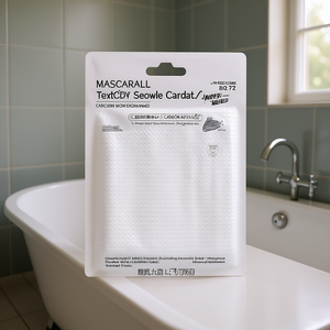 Cortina de Ducha con Textura Sólida Super Waffle, Diseño Minimalista Sin Ganchos - Product Image 2