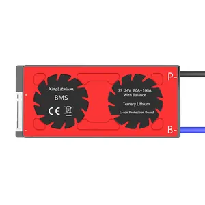 Dpd ddp nca/ncm daly נפוץ bms 7s 24v 80a/100a bms עם מאוורר עבור הגנת סוללה ליתיום-יון