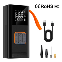 Compresseur d'air numérique sans fil 12V double pour pneus de voiture avec arrêt automatique, 1500mAh*3, ABS, garantie 1 an, lampe de poche intégrée