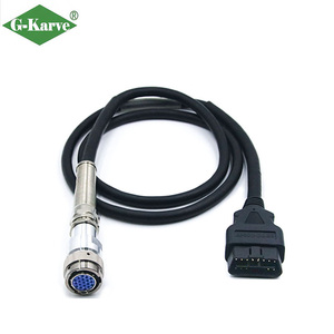 Câble de diagnostic OBD 12V de haute qualité - Rallonge de connecteur circulaire 16 broches mâle vers 19 broches pour outil de diagnostic de camion - Product Image 1