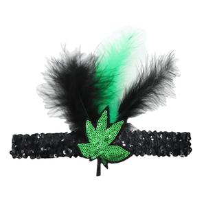 قابل للتعديل للبالغين من Mardi Gras Fleur Di Lis عقال أرجواني ترتر ريش صناعي فاتن أغطية رأس - Product Image 4