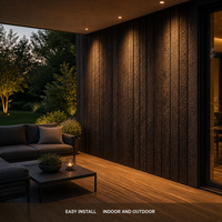 Revêtement mural en bois carbonisé Shou Sugi Ban Yakisugi personnalisé, anti-corrosion, bois massif carbonisé pour façade extérieure d'hôtel