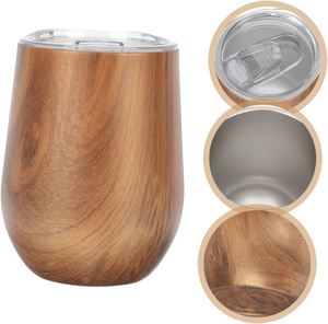 Vasos de Vino de Acero Inoxidable con Doble Pared Aislada, para Sublimación, Tazas de Viaje para Cerveza y Café, 10oz 12oz, con Tapa Ecológica - Product Image 2
