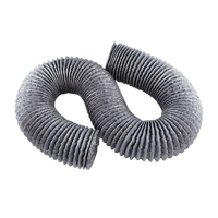 Système de cvc ventilation climatiseur en plastique blanc pvc conduit d'air flexible en caoutchouc tuyau d'air