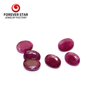 Rubis naturel 7*5mm taille ovale rouge moyen certifié par un tiers Forever Star Fracture Filled 4.5ct Chine Guatemala