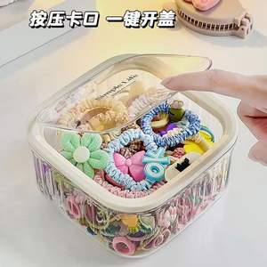 Boîte de rangement de bureau rectangulaire moderne en plastique PP sans BPA, étui de rangement portable pour bijoux de bureau pour filles - Product Image 3