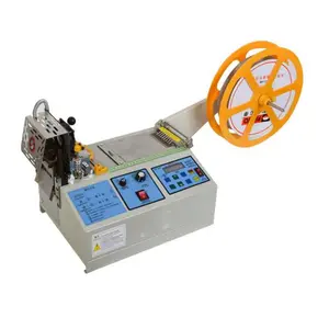 Otomatis Anyaman Bevel Cutting Machine Band Elastis Trapesium Berputar Tape Cutting Mesin Pita Ribbon Komputer Hot Cutter