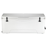 Glacière de grande capacité 180QT pour le stockage de glace, récipient alimentaire, réfrigérateur, glacière rotomoulée sur roues