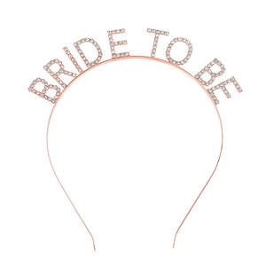 Venta caliente Boda nupcial accesorios para el cabello aleación cristal diamante novia carta <span class=keywords><strong>diadema</strong></span> equipo dama de honor <span class=keywords><strong>diadema</strong></span> al por mayor - Product Image 5