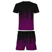 Ensemble d'été pour homme de qualité supérieure, t-shirt et short respirants, séchage rapide, polyester/coton, style streetwear, personnalisable