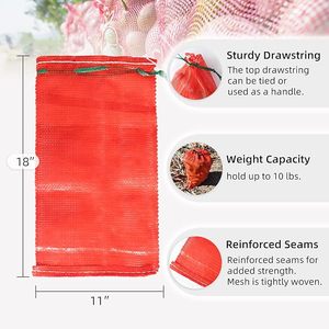 Eco-Friendly Reusable Mesh Onion <b>Storage</b> Bags, Breathable Drawstring Net Pouch, Multifunctional Hanging Produce Bags - Product Image 5