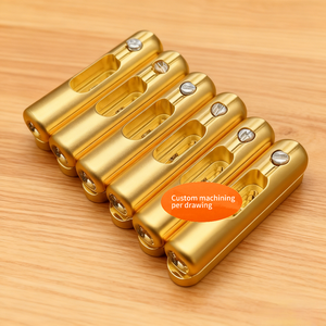 Selle de pont de guitare électrique certifiée ISO9001, usinée CNC, usinage par électroérosion, pièce de rechange sans tête, accessoire d'instrument de musique - Product Image 2