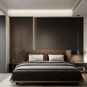 Luxury Modern <b>Wall</b>-Mounted Melamine <b>Cupboard</b> with Integrated Storage for <b>Bedroom</b> Apartment & Hotel Use - Product Image 3