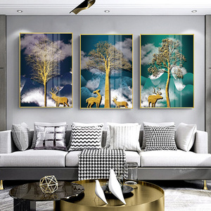 Pop Art moderno paesaggio europeo alce albero soggiorno camera da letto divano corridoio Poster tela pittura stampa su immagine di <span class=keywords><strong>arte</strong></span> della parete - Product Image 2