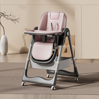 Chaise haute bébé en plastique RHS-HC13, base haute résistance écologique, siège surélevé portable avec design amovible