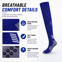 Chaussettes de football antidérapantes personnalisées, douces, confortables et respirantes pour l'entraînement au soccer