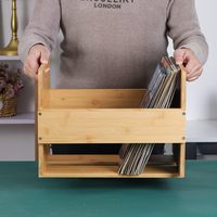 Organizador de oficina de bambú y caja de soporte de almacenamiento de archivos adecuada para oficina, hogar, almacenamiento de madera, almacenamiento de escritorio, bandeja de archivos, encimera