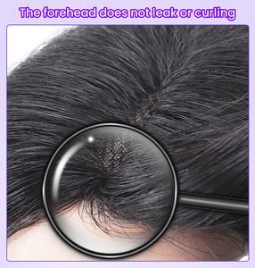 شعر مستعار بشري 10 بوصة على شكل حرف T شعر مستعار سويسري صافي بانج شعر بشري مشابك طبيعية غير مرئية في قطعة شعر للنساء - Product Image 6