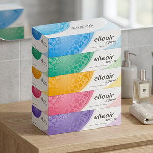 ผลิตภัณฑ์สุขอนามัยคุณภาพเยี่ยมจากญี่ปุ่น Elleair กล่องกระดาษเช็ดหน้า สำหรับใช้ในบ้าน ขายส่ง - Product Image 3