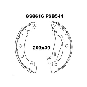GS8616 FN0550 FSB544 OEM:7701204835  Jeu de plaquettes de frein pour RENAULT <span class=keywords><strong>MEGANE</strong></span> 203 X 39 mm - Product Image 6