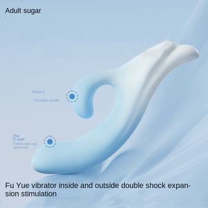 Volwassen Snoep Gefluister Telescopische Vibrator Dubbele Sextoy Met Vloed Met Vrouwelijke Masturbator Seksspeeltje - Product Image 2