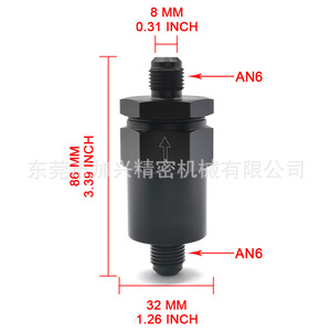 Filtro de Combustible en Línea AN6 de 30 Micras de Aleación de Aluminio con Junta Tórica para Reemplazo Automotriz - Product Image 4