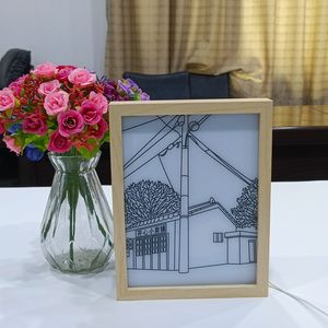 批发价格发光二极管灯画和墙壁艺术装饰发光二极管灯画客厅家居装饰 - Product Image 3