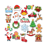 100qty Père Noël Cartoon Sticker Noël Vacances Décoration Étanche Bagages Autocollant De Noël Autocollants Étanches