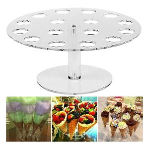 Exhibición de cono de helado acrílico de fábrica al por mayor soporte de cono de helado Acrílico - Product Image 4