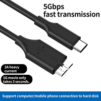 USB-C haute vitesse USB 3.0 câble 10 broches 5Gbps prise en charge 3A charge rapide tresse Type C Micro B USB3.0 pour disque dur externe