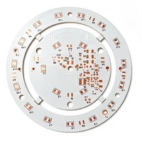 Circuit imprimé LED circulaire simple face FR4, carte de circuit imprimé LED circulaire à masque blanc, PCB annulaire creux pour éclairage LED annulaire