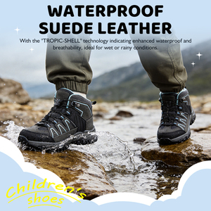Zapatos de <span class=keywords><strong>Trekking</strong></span> para Niños al por Mayor, Unisex, para Niños y Niñas, Impermeables, de Gamuza y Malla, Resistentes al Desgaste, para Todas las Estaciones - Product Image 3