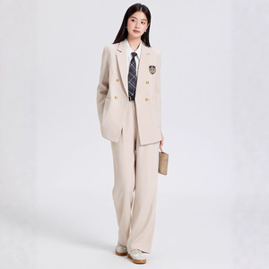 Women's Suit Set Gray Solid Color Polyester Anti-Wrinkle Casual Workwear Formal Wear - Product Image 2