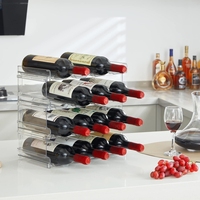 Organisateur de bouteilles d'eau empilable pour armoire, en plastique, pour réfrigérateur, porte-gobelets