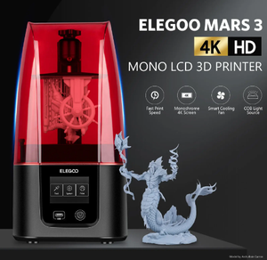 <span class=keywords><strong>ELEGOO</strong></span> MARS 3-Harz-3D-Drucker mit 6,6 "<span class=keywords><strong>4K</strong></span>-Monochrom-LCD-UV-Drucker MSLA 3D-Drucker 143mm * 89mm * 175mm - Product Image 2