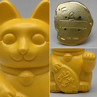 Chat porte-bonheur Maneki Neko de 15 cm, à piles, en plastique ABS, design Art Déco artisanal, décoration d'intérieur, couleur personnalisée, logo OEM