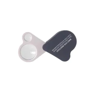 NO.2212 New Model Foldable Dual Lens LED Jewelry Loupe Magnifier 30X 50X for Gems Gifts