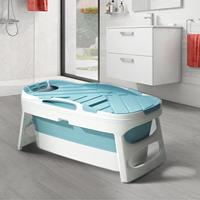 Baignoire pliable et portable en plastique pour bébé ou adulte, à poser au sol