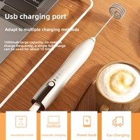 Mousseur à lait rechargeable avec double ressort, mousseur à mousse électrique portable pour expresso