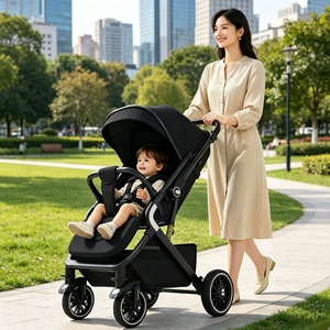 <span class=keywords><strong>Poussette</strong></span> légère tout-terrain JXB en acier haute teneur en carbone, pliable d'un seul clic, pour nouveau-nés et jeunes enfants - Product Image 1