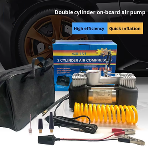 Máy nén khí ô tô 2 xi-lanh công suất lớn 12V, máy bơm lốp di động hai xi-lanh, bộ dụng cụ bơm hơi khẩn cấp - Product Image 3