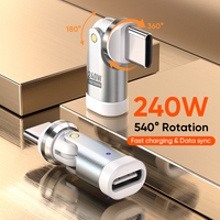 Adaptateur TYPE-C 240W | Adaptateur convertisseur de charge rapide et de synchronisation de données C à C réglable à 540 rotations