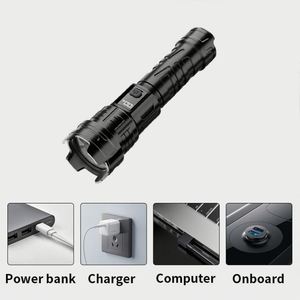 2025 New Arrival Flashlight <b>Rechargeable</b> <b>LED</b> <b>Light</b> Portable Waterproof High Lumens Tactical Torch for Camping - Product Image 4