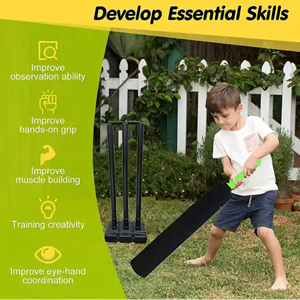 Ensemble de jeu de cricket en plastique personnalisé de qualité supérieure pour enfants unisexes, jouet de plage et de terrain, offre promotionnelle, ensembles OEM bon marché - Product Image 6