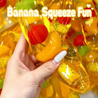 Jouet anti-stress créatif en forme de banane à pincer, simulation de fruit, Vaseline